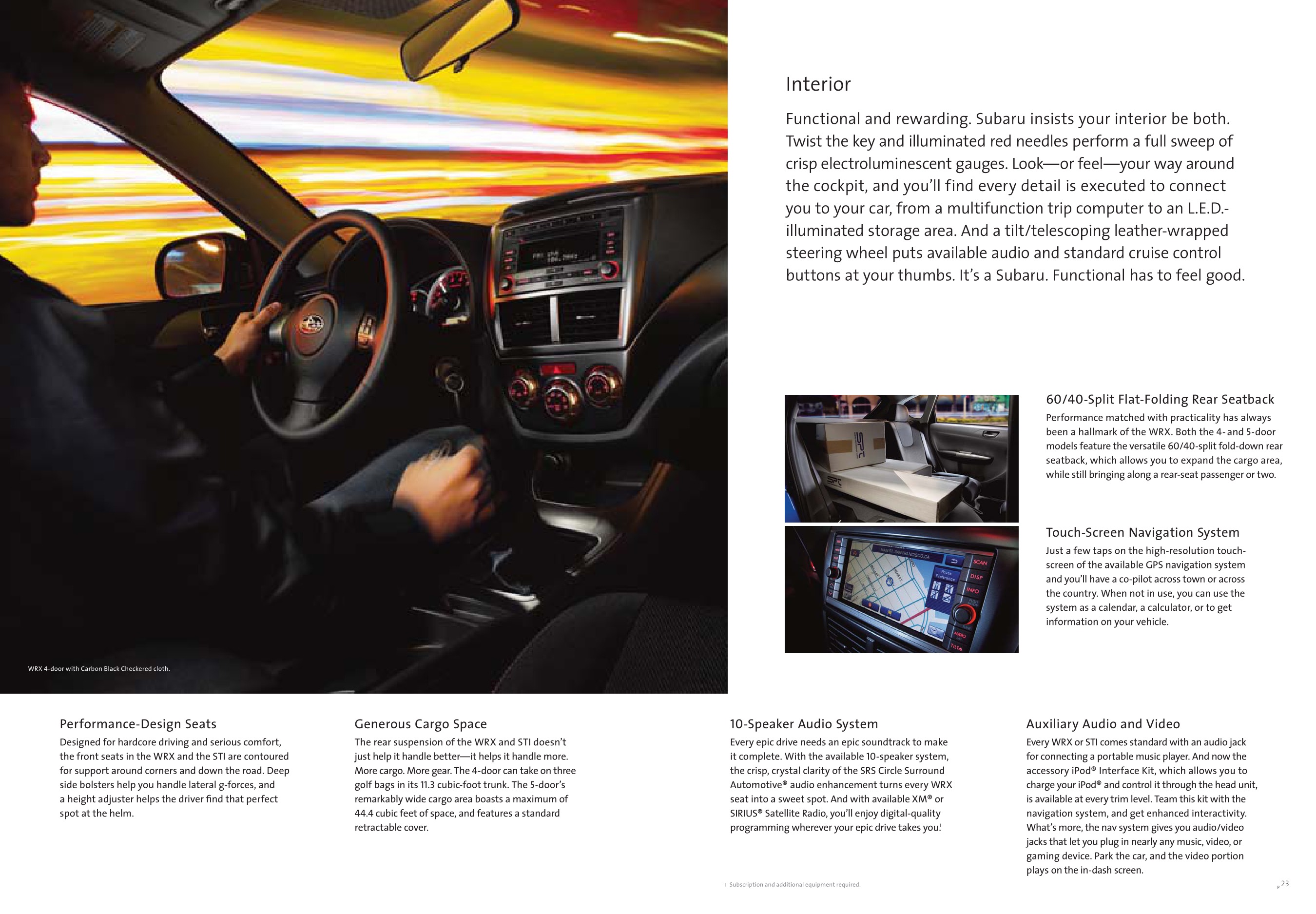 2009 Subaru Impreza WRX Brochure Page 8